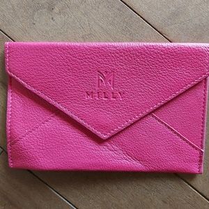 Milly pink leather envelope
